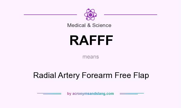 What does RAFFF mean? It stands for Radial Artery Forearm Free Flap