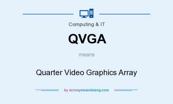 What does QVGA mean? It stands for Quarter Video Graphics Array