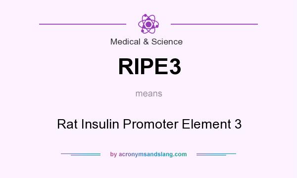 What does RIPE3 mean? It stands for Rat Insulin Promoter Element 3