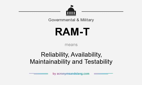 What does RAM-T mean? It stands for Reliability, Availability, Maintainability and Testability