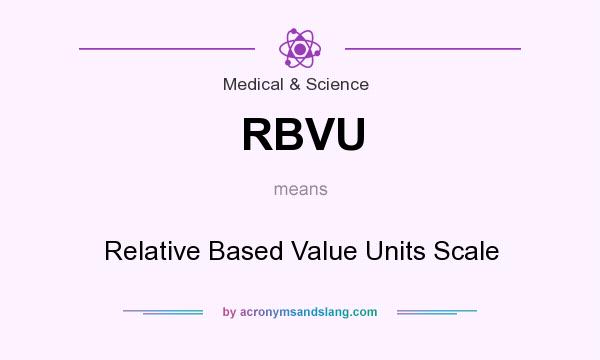 What does RBVU mean? It stands for Relative Based Value Units Scale