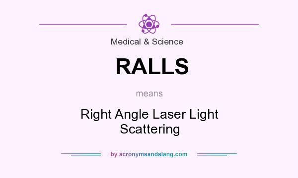 What does RALLS mean? It stands for Right Angle Laser Light Scattering