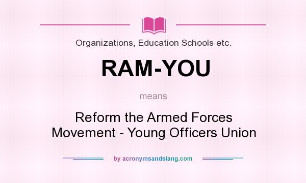 What does RAM-YOU mean? It stands for Reform the Armed Forces Movement - Young Officers Union