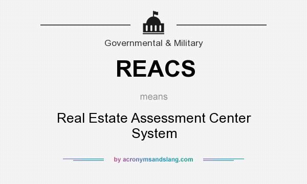 What does REACS mean? It stands for Real Estate Assessment Center System