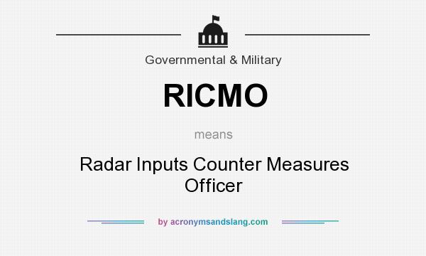 What does RICMO mean? It stands for Radar Inputs Counter Measures Officer