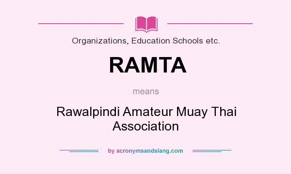 What does RAMTA mean? It stands for Rawalpindi Amateur Muay Thai Association