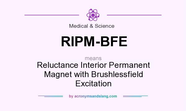 What does RIPM-BFE mean? It stands for Reluctance Interior Permanent Magnet with Brushlessfield Excitation