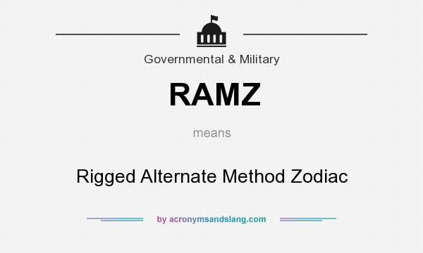 What does RAMZ mean? It stands for Rigged Alternate Method Zodiac