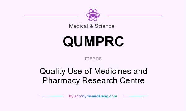 What does QUMPRC mean? It stands for Quality Use of Medicines and Pharmacy Research Centre