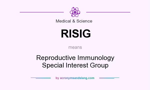 What does RISIG mean? It stands for Reproductive Immunology Special Interest Group