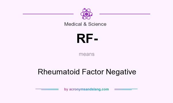 What does RF- mean? It stands for Rheumatoid Factor Negative