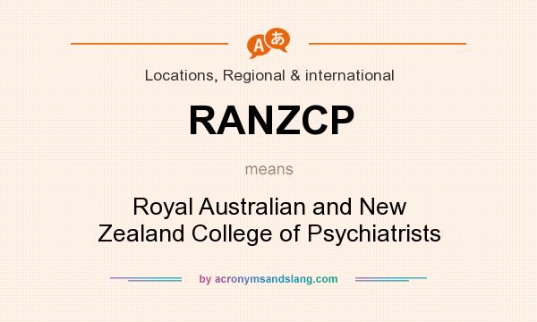 What does RANZCP mean? It stands for Royal Australian and New Zealand College of Psychiatrists