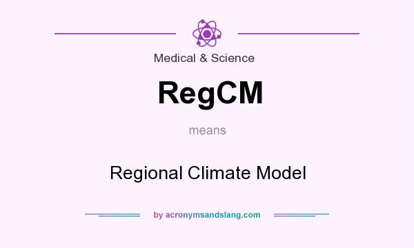 What does RegCM mean? It stands for Regional Climate Model