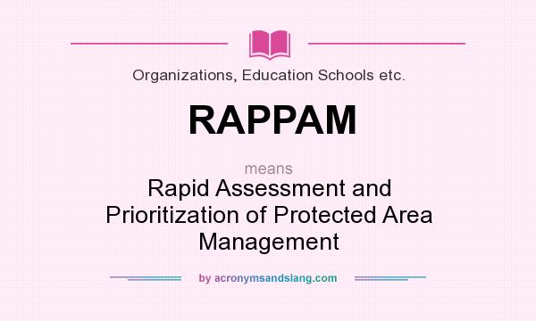 What does RAPPAM mean? It stands for Rapid Assessment and Prioritization of Protected Area Management