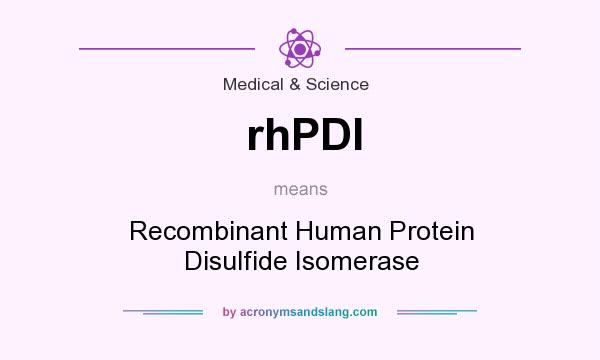 What does rhPDI mean? It stands for Recombinant Human Protein Disulfide Isomerase