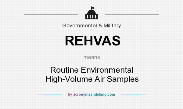 What does REHVAS mean? It stands for Routine Environmental High-Volume Air Samples
