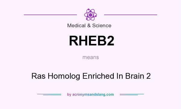 What does RHEB2 mean? It stands for Ras Homolog Enriched In Brain 2