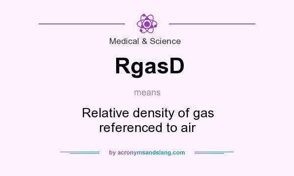 What does RgasD mean? It stands for Relative density of gas referenced to air