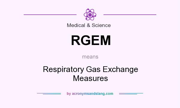 What does RGEM mean? It stands for Respiratory Gas Exchange Measures