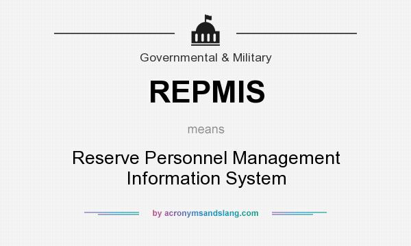 What does REPMIS mean? It stands for Reserve Personnel Management Information System