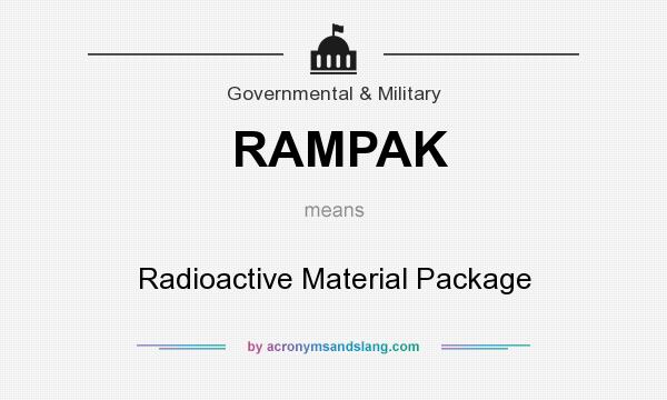 What does RAMPAK mean? It stands for Radioactive Material Package