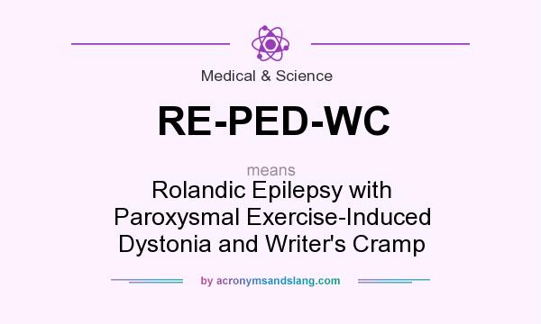 What does RE-PED-WC mean? It stands for Rolandic Epilepsy with Paroxysmal Exercise-Induced Dystonia and Writer`s Cramp