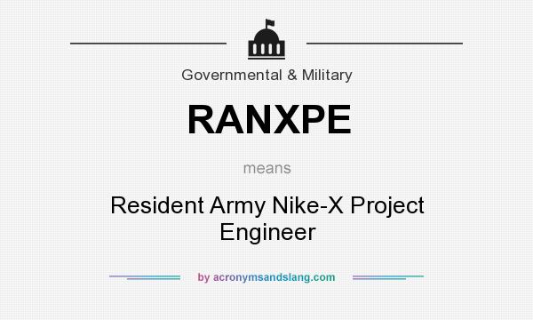 What does RANXPE mean? It stands for Resident Army Nike-X Project Engineer