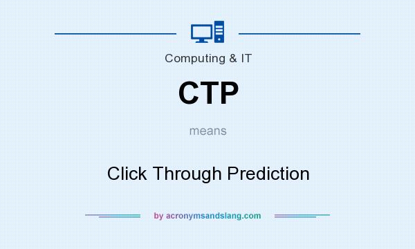 What does CTP mean? It stands for Click Through Prediction