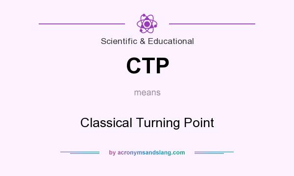 What does CTP mean? It stands for Classical Turning Point