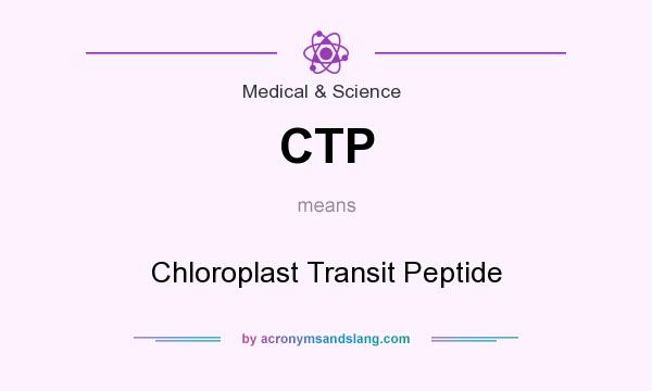 What does CTP mean? It stands for Chloroplast Transit Peptide