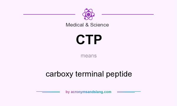 What does CTP mean? It stands for carboxy terminal peptide