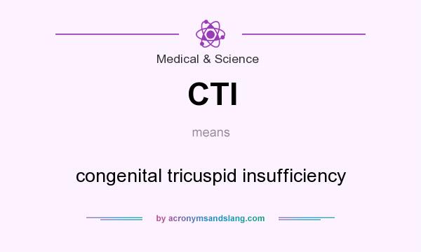 What does CTI mean? It stands for congenital tricuspid insufficiency