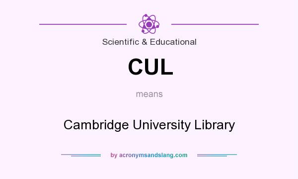 What does CUL mean? It stands for Cambridge University Library