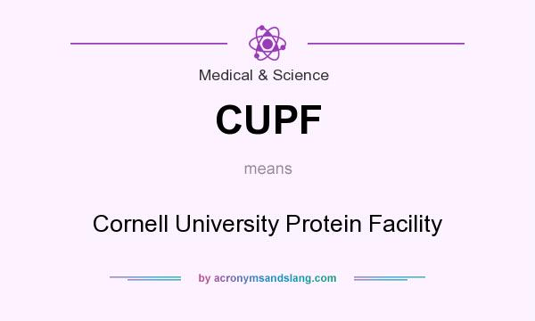 What does CUPF mean? It stands for Cornell University Protein Facility