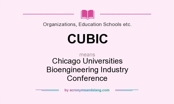What does CUBIC mean? It stands for Chicago Universities Bioengineering Industry Conference