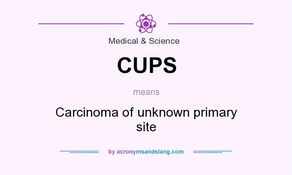 What does CUPS mean? It stands for Carcinoma of unknown primary site