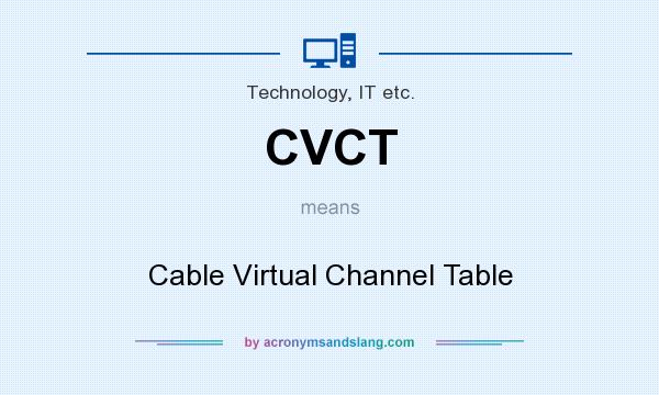 What does CVCT mean? It stands for Cable Virtual Channel Table