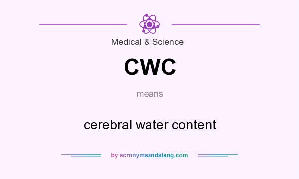 What does CWC mean? It stands for cerebral water content