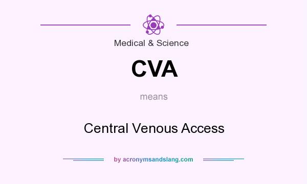 What does CVA mean? It stands for Central Venous Access