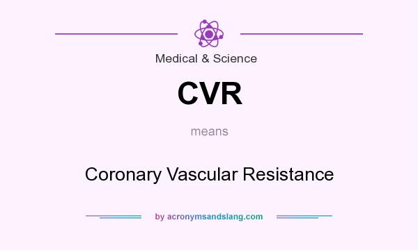 What does CVR mean? It stands for Coronary Vascular Resistance