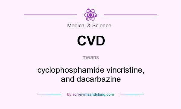 What does CVD mean? It stands for cyclophosphamide vincristine, and dacarbazine
