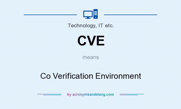 What does CVE mean? It stands for Co Verification Environment