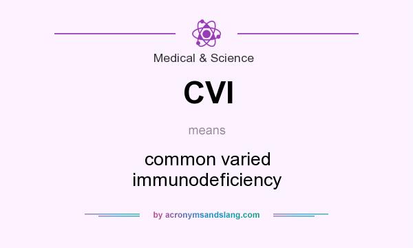 What does CVI mean? It stands for common varied immunodeficiency
