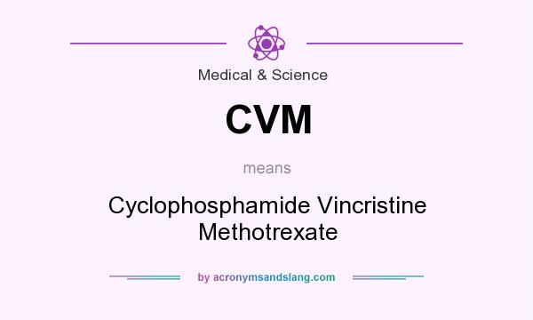 What does CVM mean? It stands for Cyclophosphamide Vincristine Methotrexate