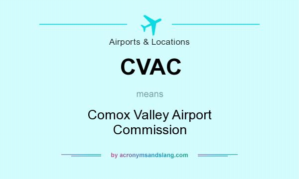 What does CVAC mean? It stands for Comox Valley Airport Commission