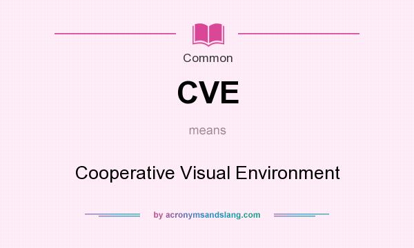 What does CVE mean? It stands for Cooperative Visual Environment