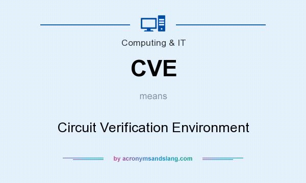 What does CVE mean? It stands for Circuit Verification Environment
