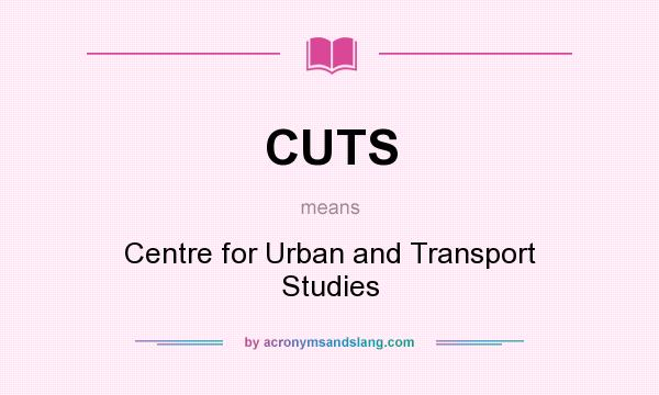 What does CUTS mean? It stands for Centre for Urban and Transport Studies