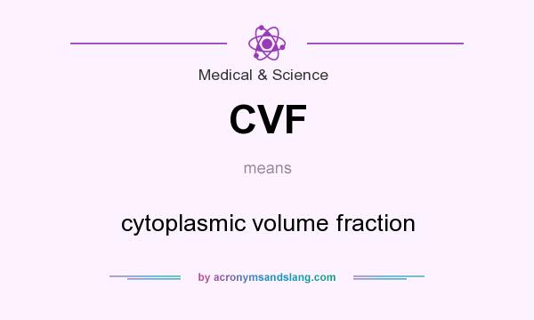 What does CVF mean? It stands for cytoplasmic volume fraction