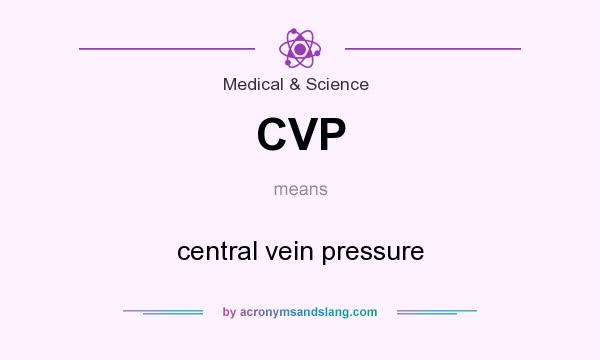 What does CVP mean? It stands for central vein pressure